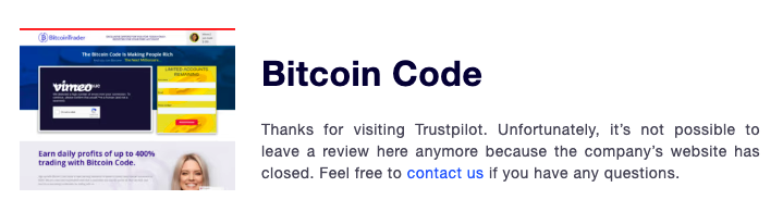 recensione bitcoin code trustpilot