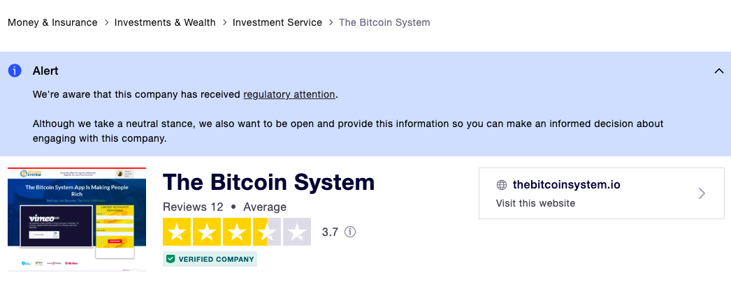 recensioni bitcoin system trustpilot