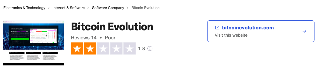 Bitcoin Evolution Trustpilot